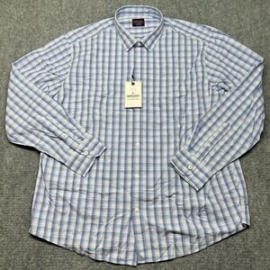 UNTUCKit Pinella Shirt Mens 2XL Reg Blue Purple Plaid Long Sleeve Button Up New